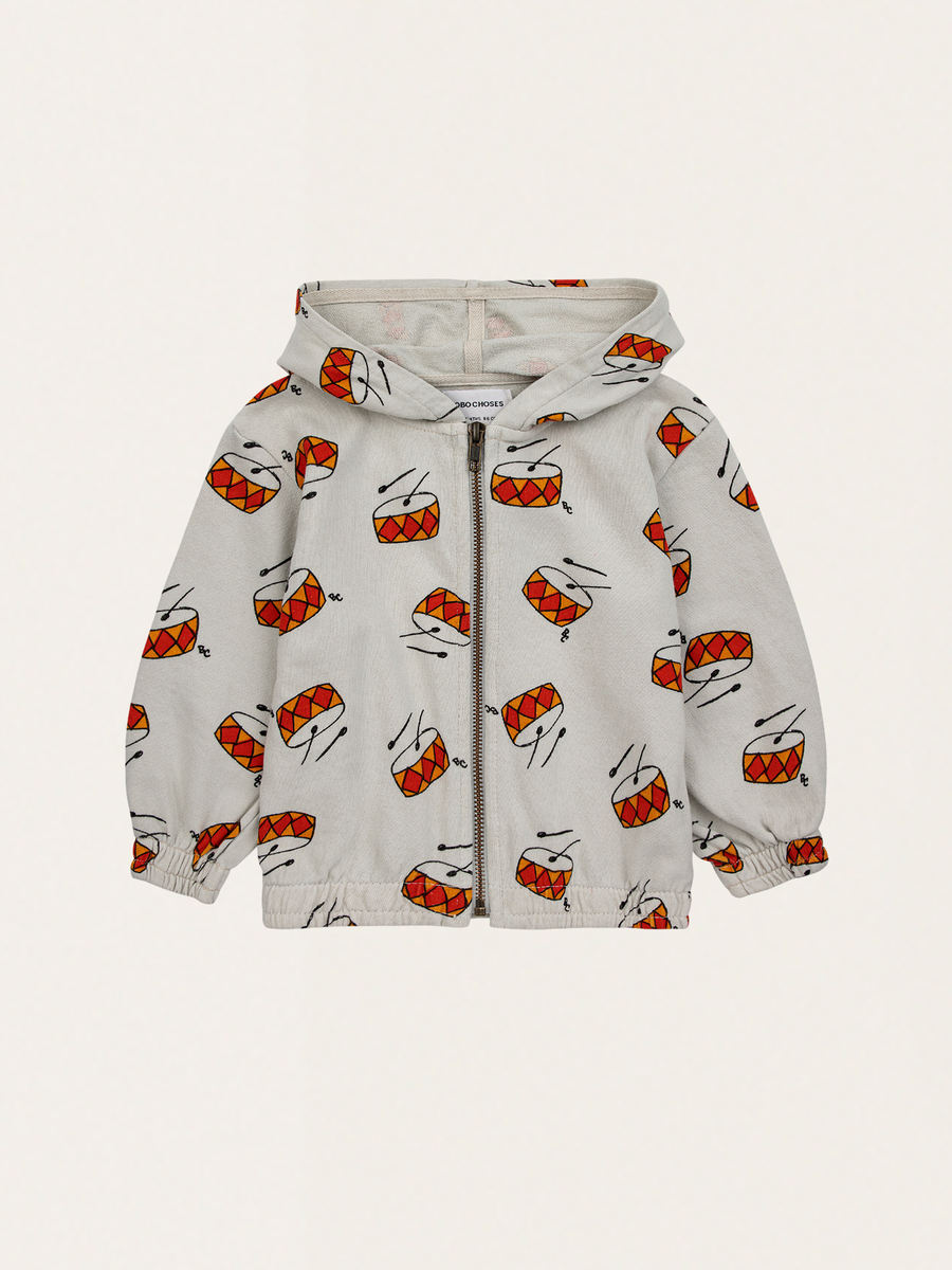 Rozpinana bluza z kapturem Baby Play the Drum