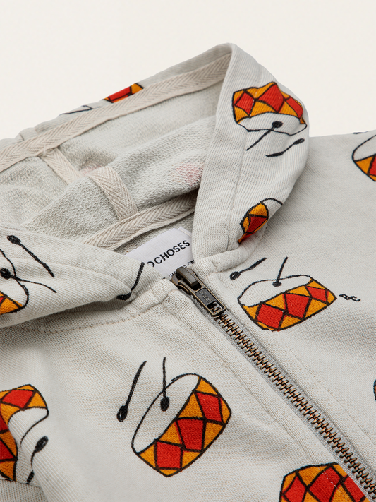 Rozpinana bluza z kapturem Baby Play the Drum