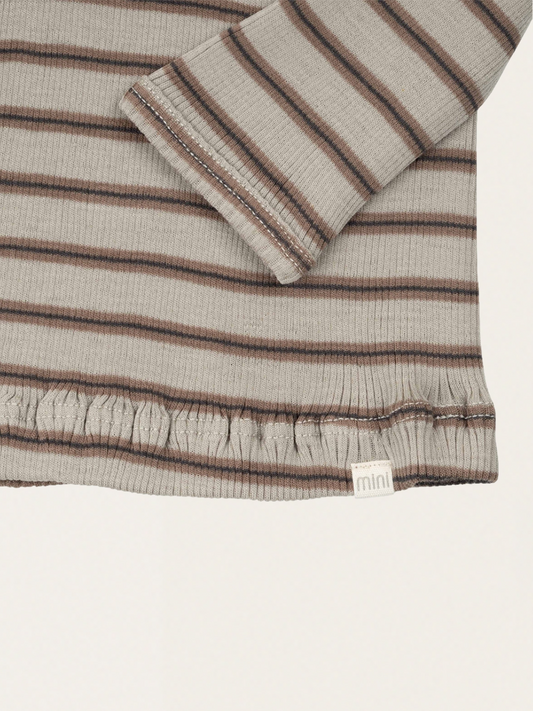 Ciepła bluzka z wełny merino Atlantic Winter Fog Stripes