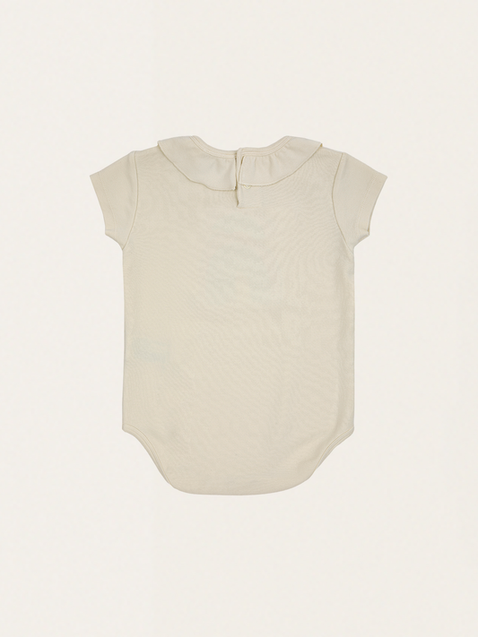 Bawełniane body z falbankowym kołnierzykiem Baby