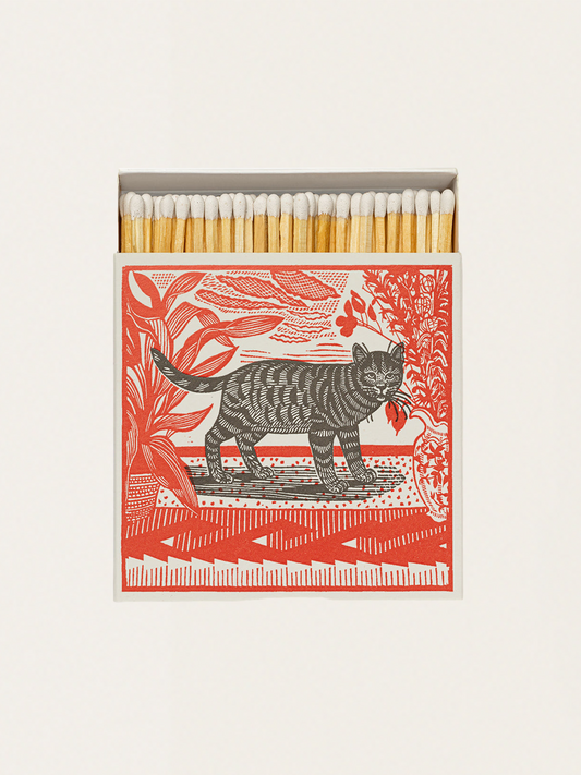 Zapałki w eleganckim pudełku vintage - Sasha The Cat