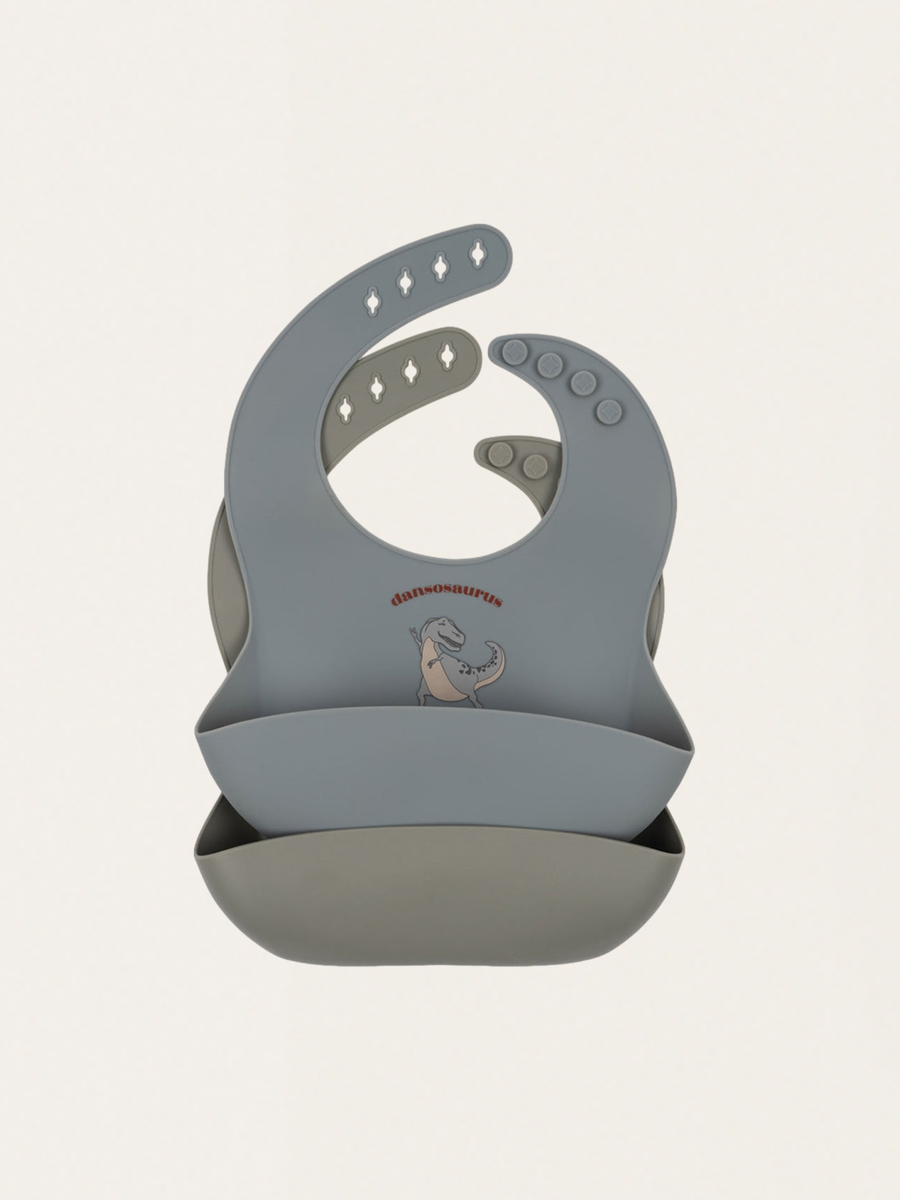 Zestaw dwóch silikonowych śliniaków