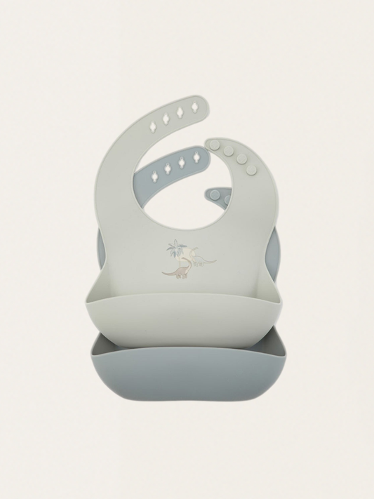 Zestaw dwóch silikonowych śliniaków