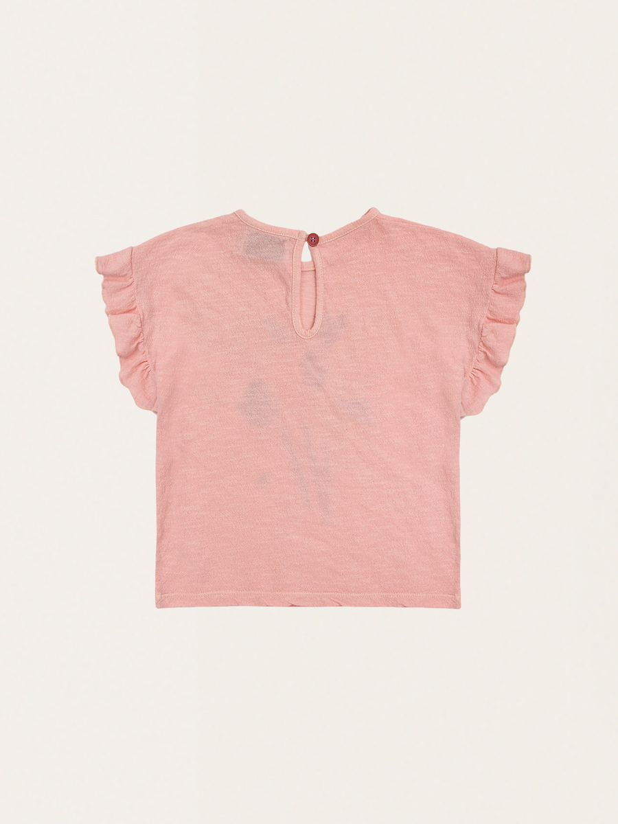 Bawełniany T-shirt z falbankami Baby