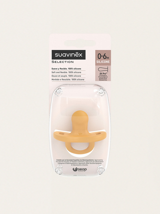 Silikonowy smoczek fizjologiczny SX Pro Mustard