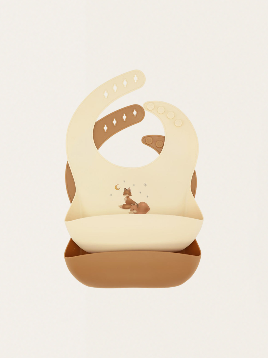 Zestaw dwóch silikonowych śliniaków