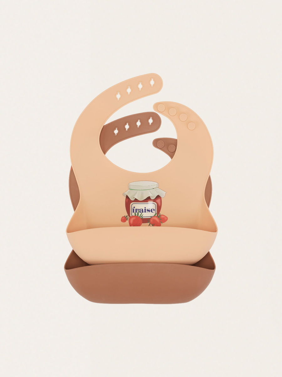 Zestaw dwóch silikonowych śliniaków