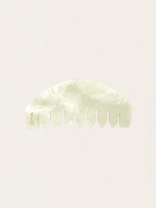 Grzebyk do masażu skóry głowy i twarzy jadeit