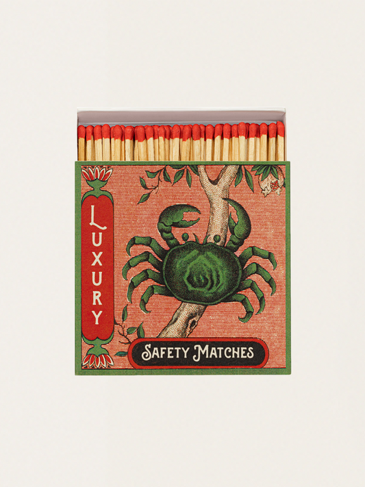 Zapałki w eleganckim pudełku vintage - Crab