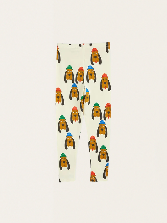Legginsy z motywem psów Bloodhound Offwhite