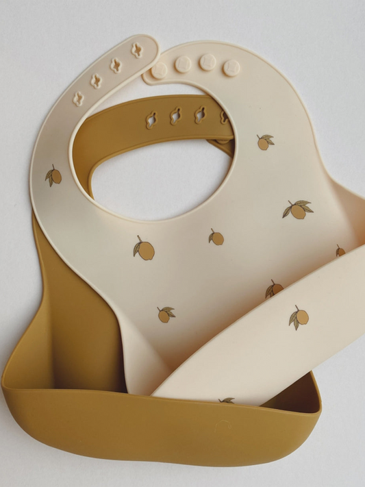 Zestaw dwóch silikonowych śliniaków