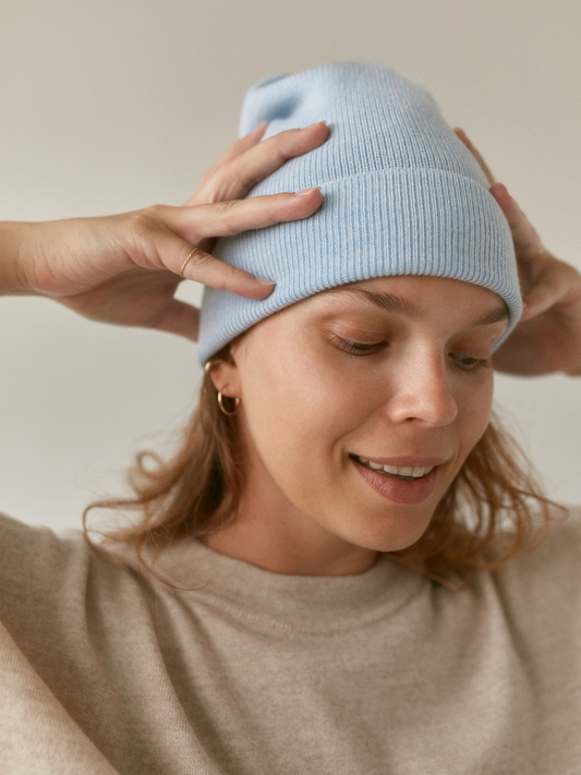 Czapka typu beanie z wełny merino 'Fine'