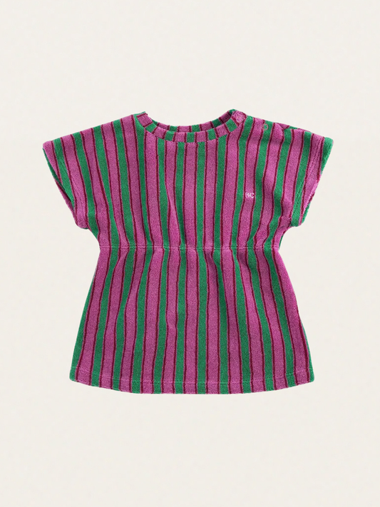 Sukienka z miękkiej frotte Baby Bobo Choses Striped