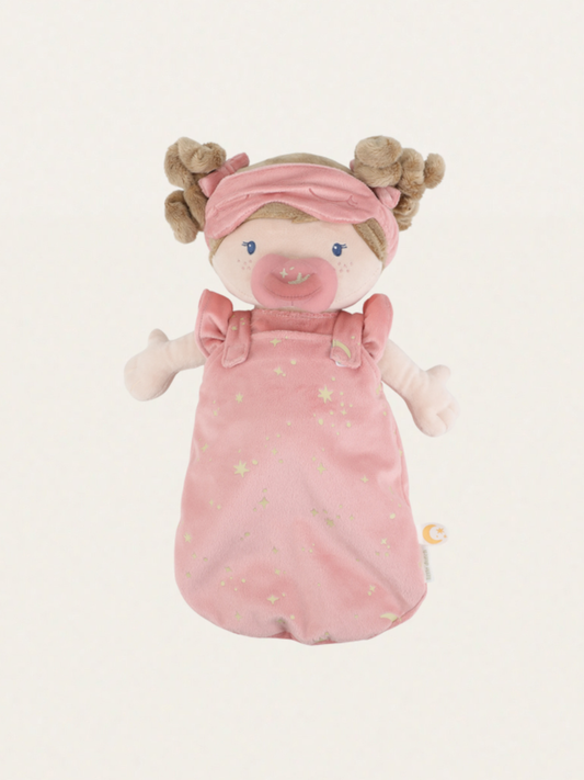 Miękka lalka w śpiworku Rosa 40 cm