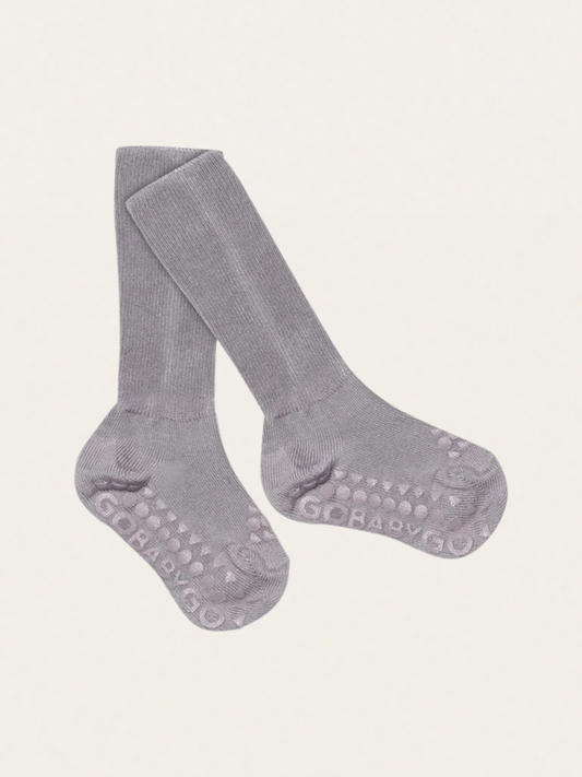 Antypoślizgowe skarpetki bambusowe Lavender Grey
