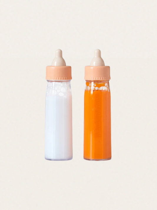 Magiczne butelki dla lali z mleczkiem i soczkiem