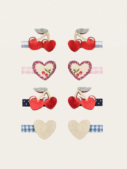 Spinki do włosów 8 szt. Red Cherries