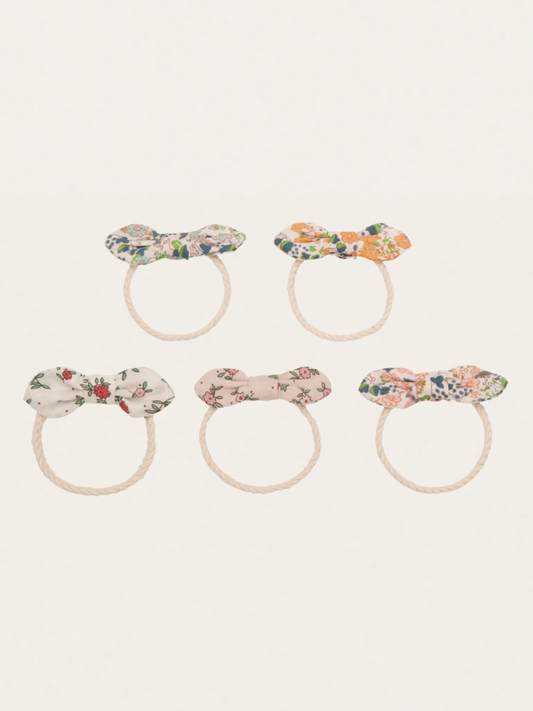 Gumki do włosów 5 szt. Flora Bow