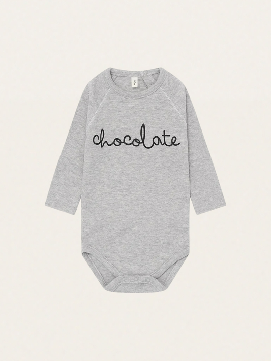 Body z bawełny organicznej Chocolate