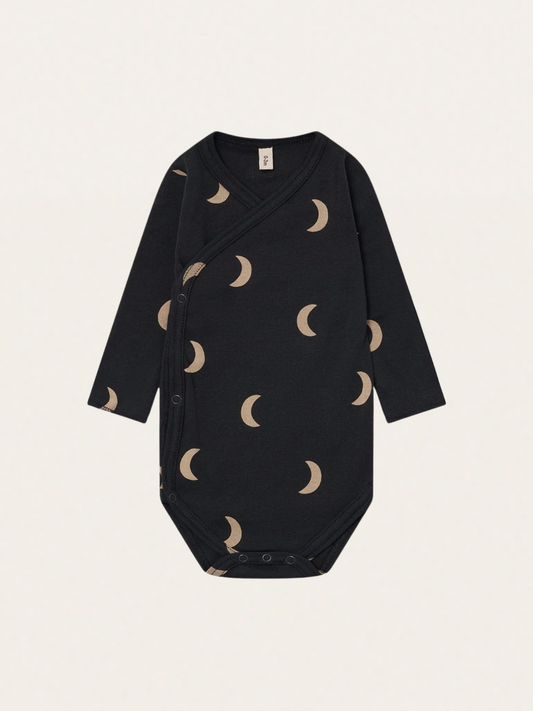 Body kopertowe z bawełny organicznej Charcoal Midnight