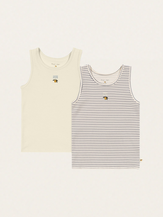 Bawełniana podkoszulka tanktop 2-pak Blue Stripe