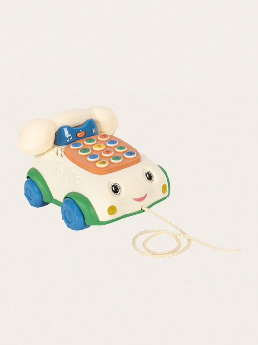 Zabawkowy telefon na kółkach