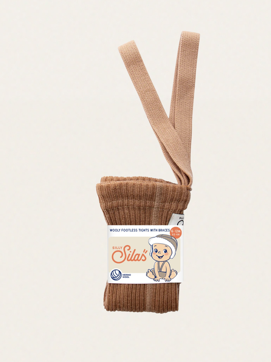 Legginsy na szelkach z wełny merino Wooly