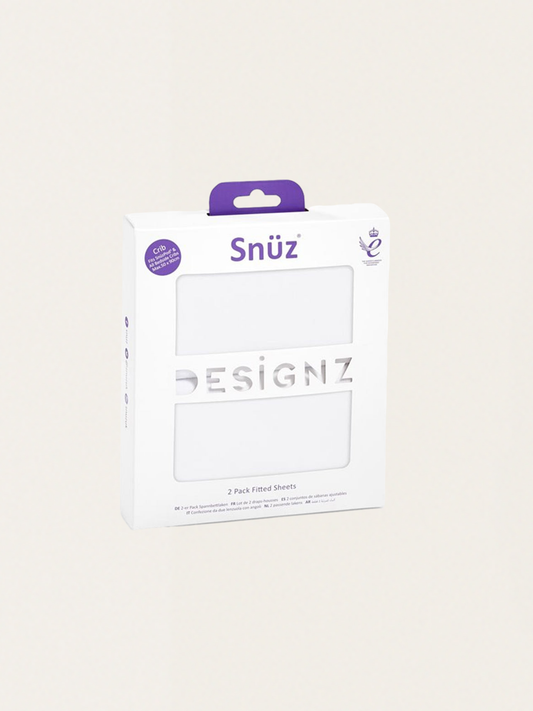 Zestaw dwóch bawełnianych prześcieradeł do łóżeczka SnuzPod