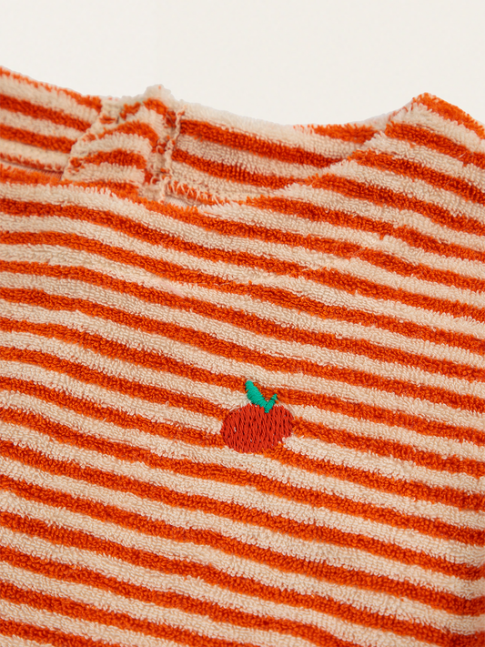 Sukienka z miękkiej frotte Baby Orange Stripes