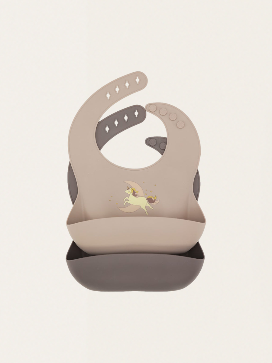 Zestaw dwóch silikonowych śliniaków