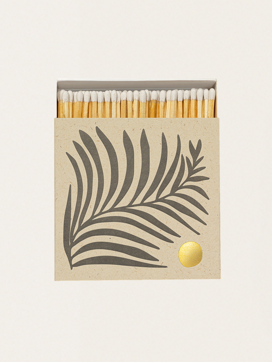 Zapałki w eleganckim pudełku vintage - White Fern