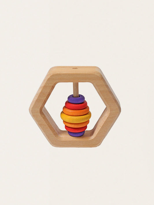 Drewniany gryzak sześciokąt