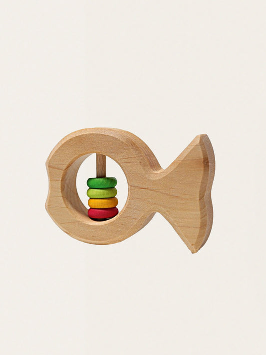 Drewniana grzechotka kolorowa rybka
