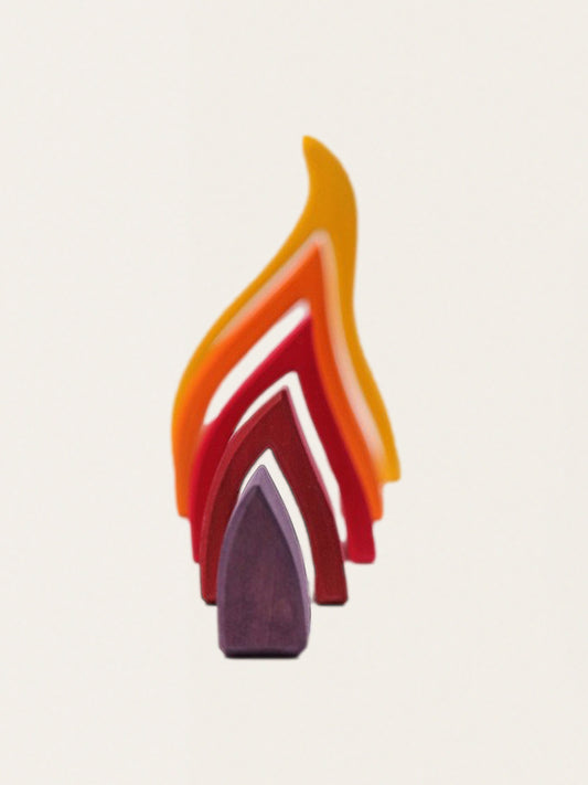 Drewniana układanka ogień 5 elementów