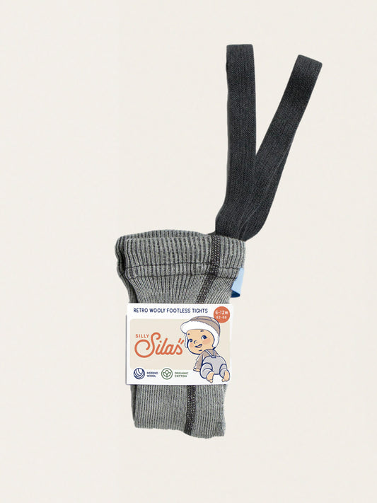 Legginsy na szelkach z mieszanki merino i bawełny