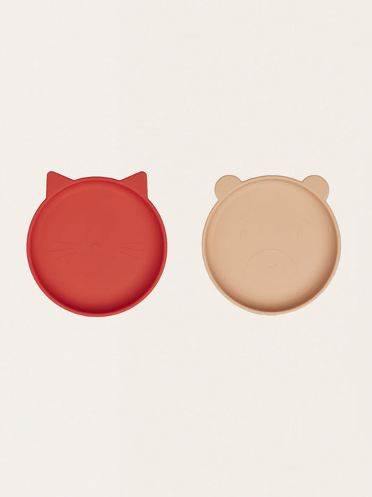 Zestaw dwóch silikonowych talerzy Olivia Plate