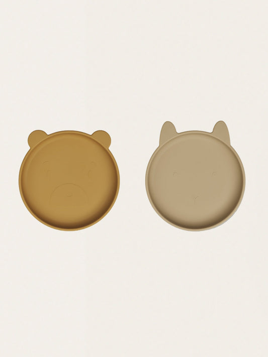 Zestaw dwóch silikonowych talerzy Olivia Plate