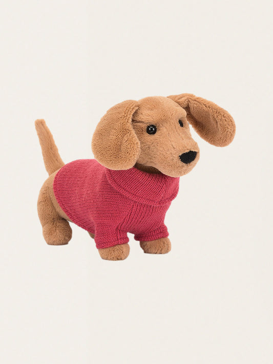 Piesek jamnik w sweterku