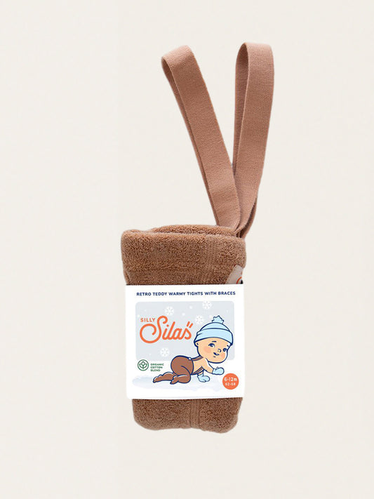 Ocieplane rajstopy na szelkach w stylu retro