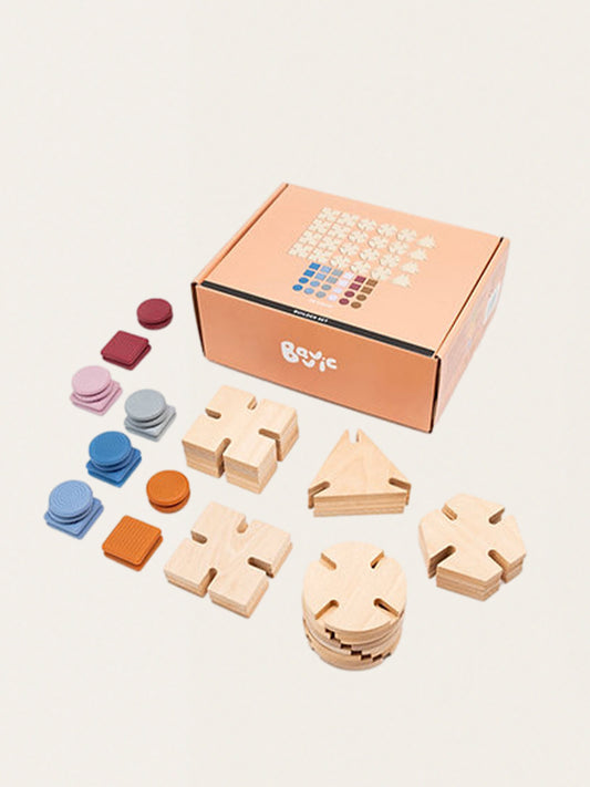 Zestaw drewnianych klocków BUILDER SET - 48 elementów