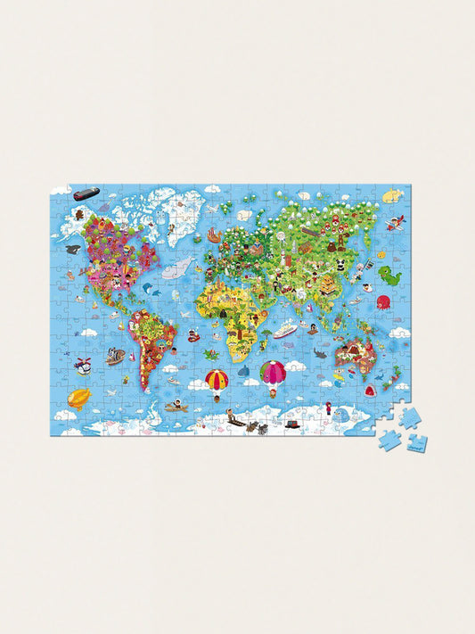 Puzzle w walizce: Ogromna mapa świata