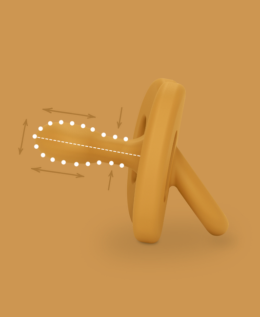 Silikonowy smoczek fizjologiczny SX Pro Mustard