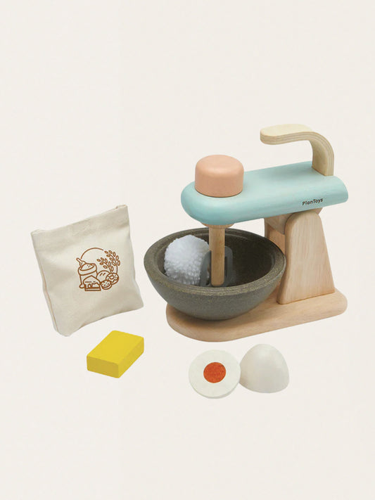 Drewniany mikser z akcesoriami