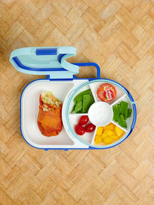 Lunchbox z obrotowym pojemnikiem na przekąski 2w1