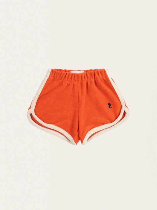 Krótkie bawełniane spodenki z miękkiej frotte Baby Red