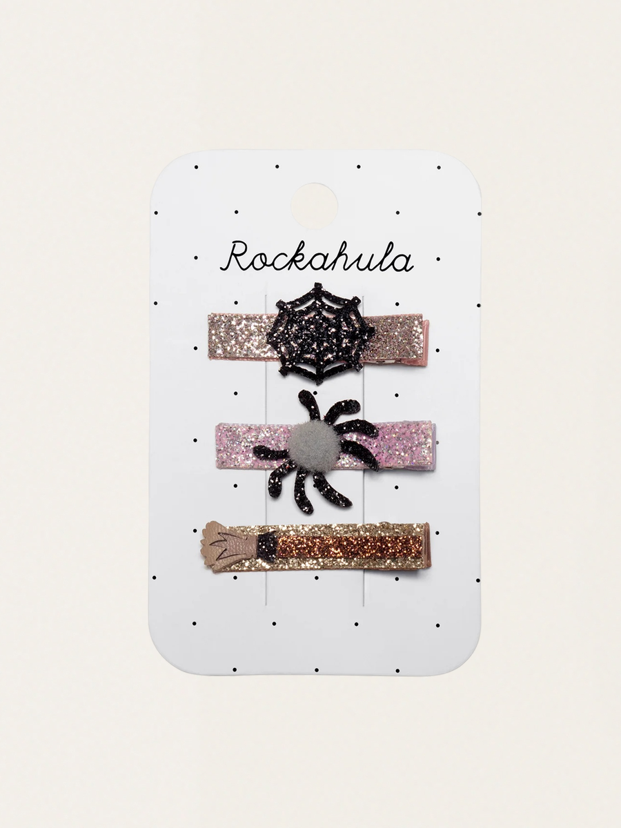 Spinki do włosów 3 szt. Spooky Spider Bar Clips