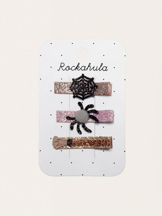 Spinki do włosów 3 szt. Spooky Spider Bar Clips