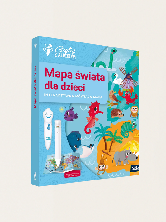 Czytaj z Albikiem - Mapa świata dla dzieci