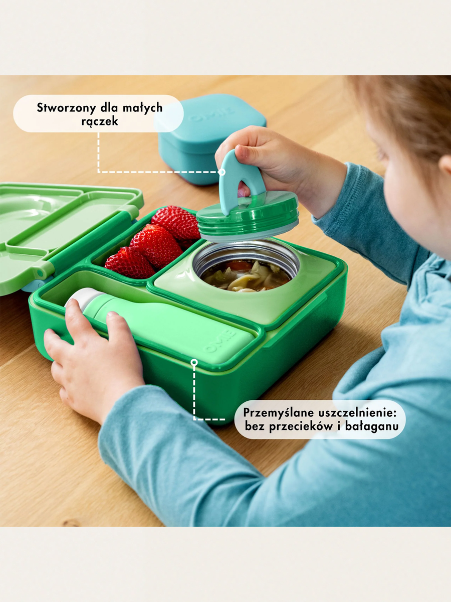 Lunchbox z przegródkami i termosem OmieBox