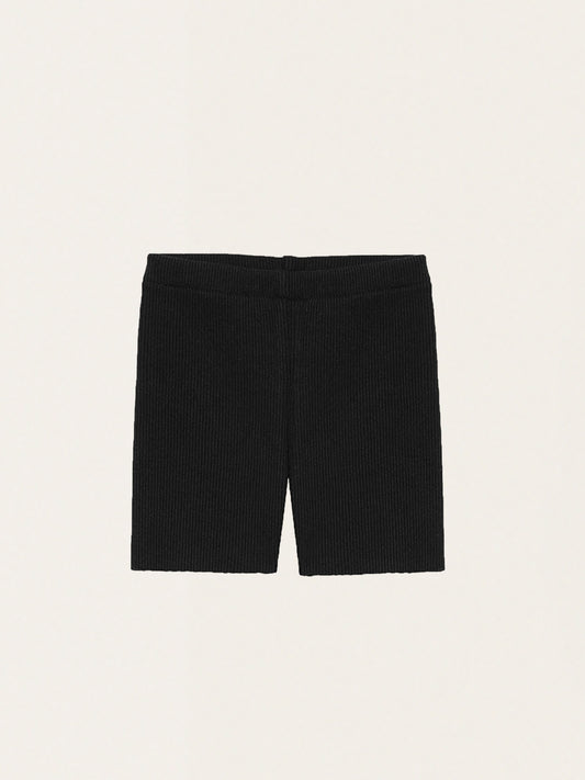Krótkie spodenki z prążkowanej bawełny